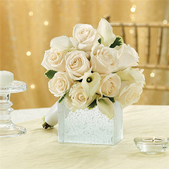 All White Bridal Bouquet