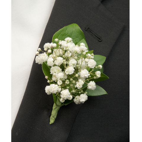 Babys-Breath Boutonniere