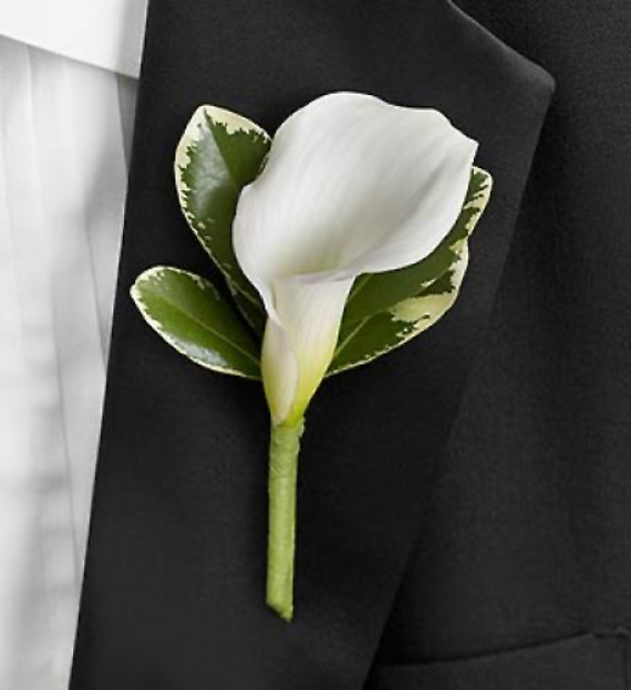 Calla Lily Boutonniere – L & G FLOWER SHOP, Las Vegas NV