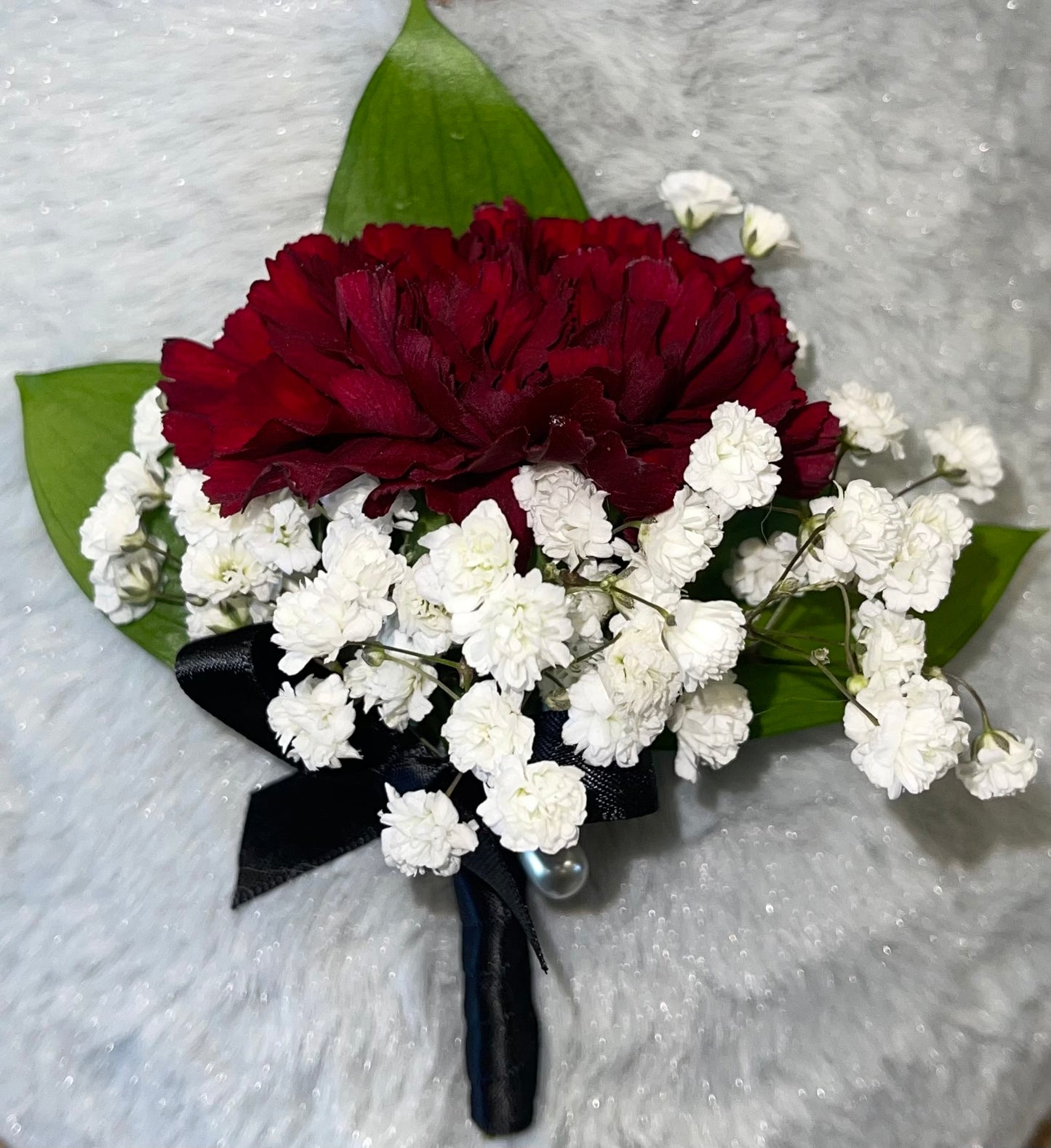 Burgandy Carnation Boutonniere