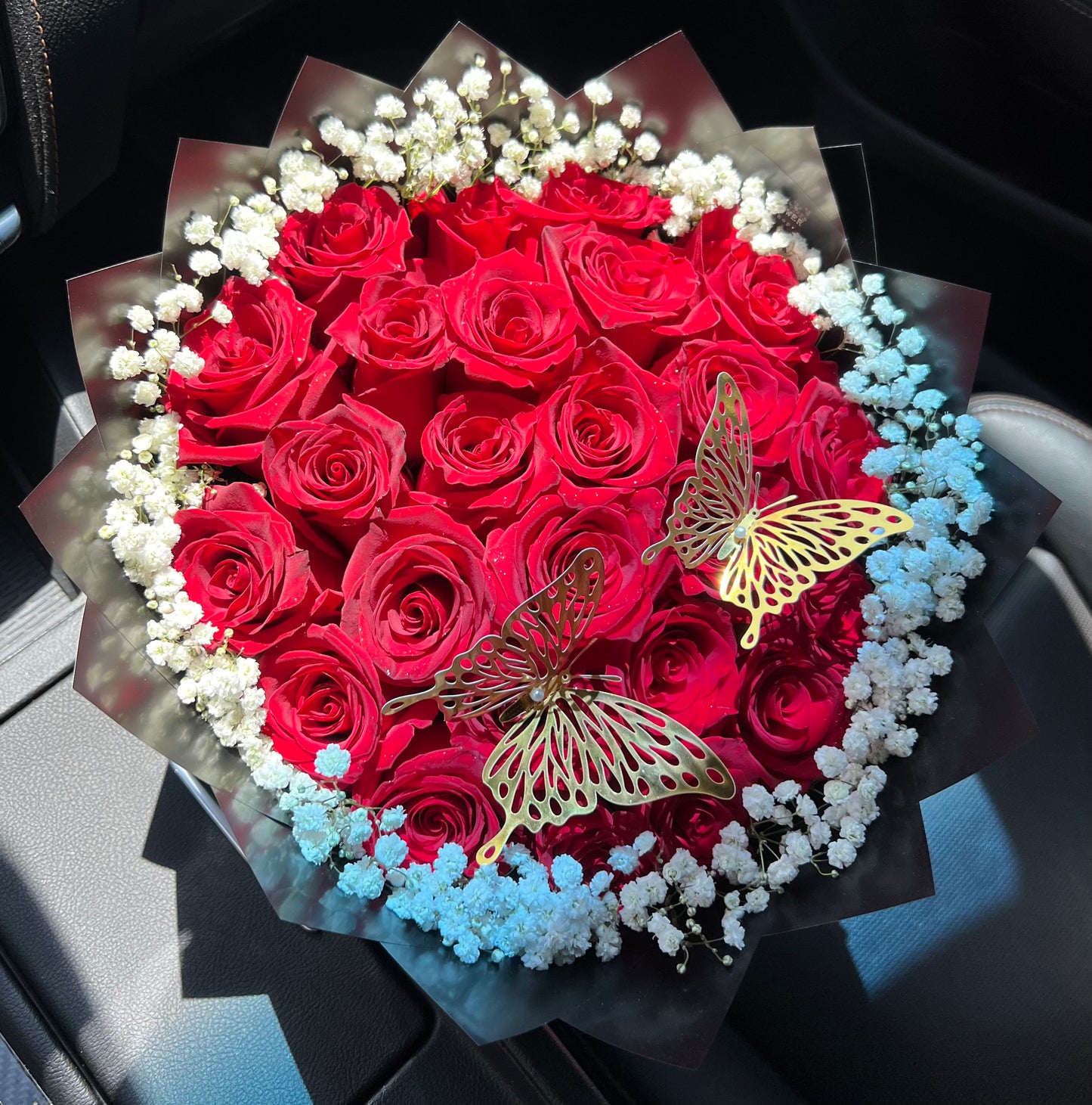 24 Red Rose Wrapped Bouquet – L & G FLOWER SHOP, Las Vegas NV