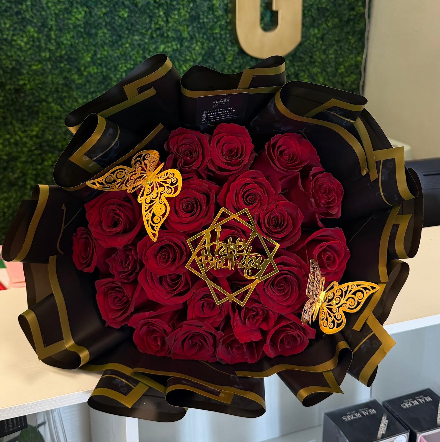 24k Birthday Bouquet (No Baby's-breath) – L & G FLOWER SHOP, Las Vegas NV
