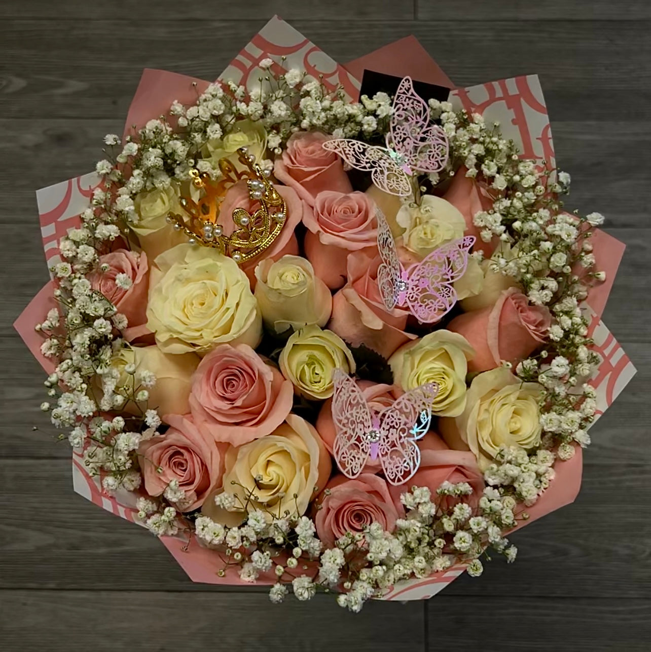 24 Rose Di@r in My Heart Bouquet