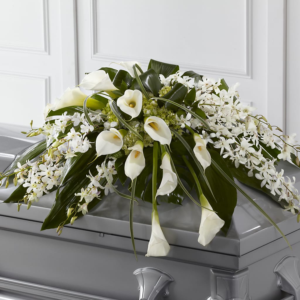 Angel Wings Casket Spray – L & G FLOWER SHOP, Las Vegas NV