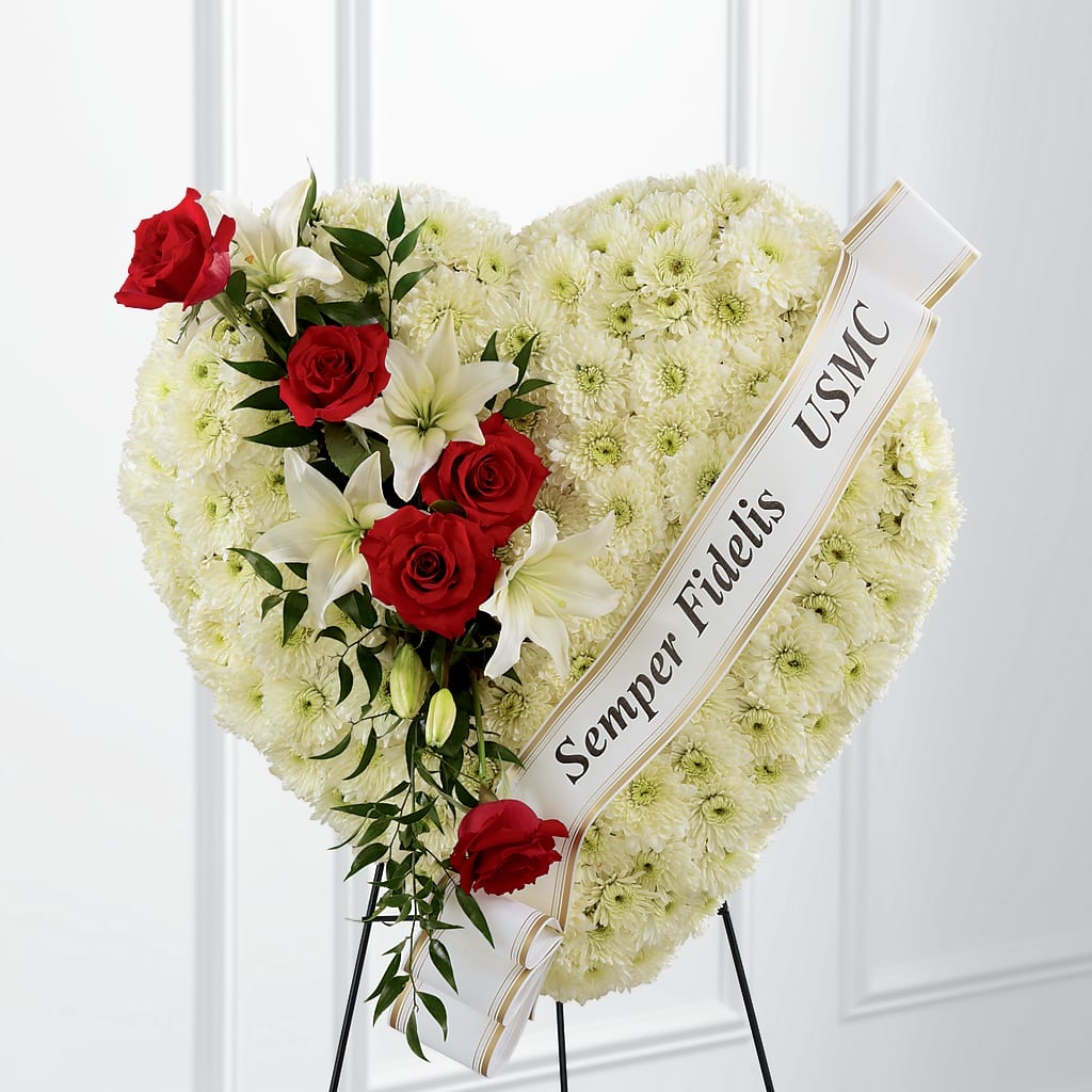 Heartfelt Hero Standing Heart – L & G FLOWER SHOP, Las Vegas NV