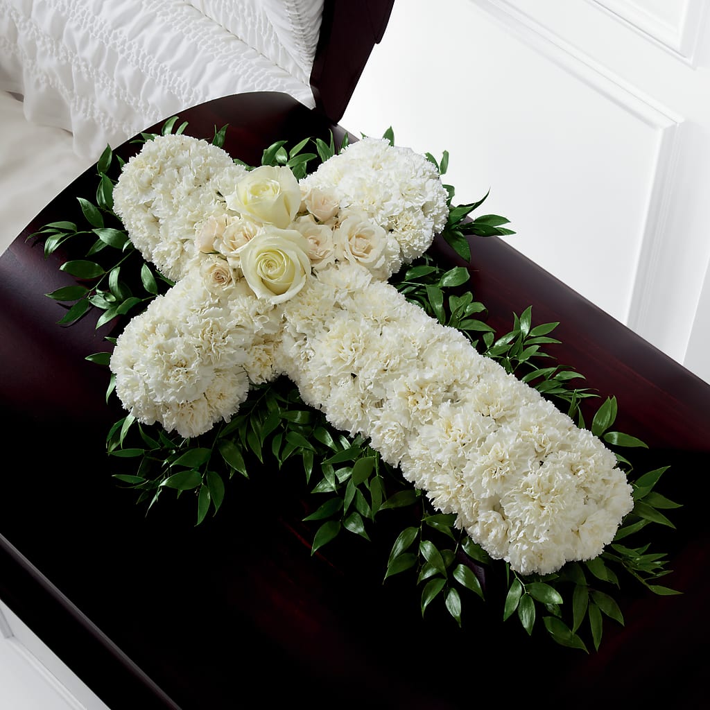 Peaceful Memories Casket Spray (Standard) – L & G FLOWER SHOP, Las Vegas NV