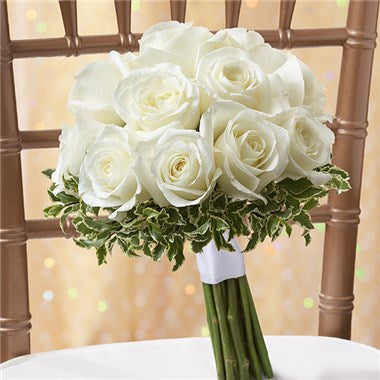 All White Roses Bouquet