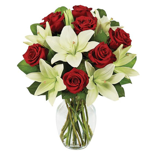 Valentines Day Rose & Lily Romance