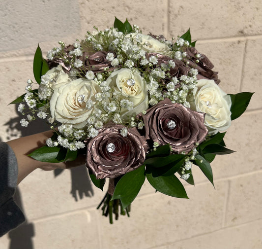 Glamorous Rosegold Wedding Bouquet