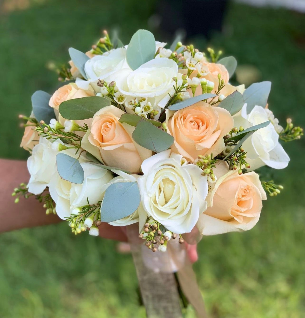 Lovely Peach Bridal Bouquet