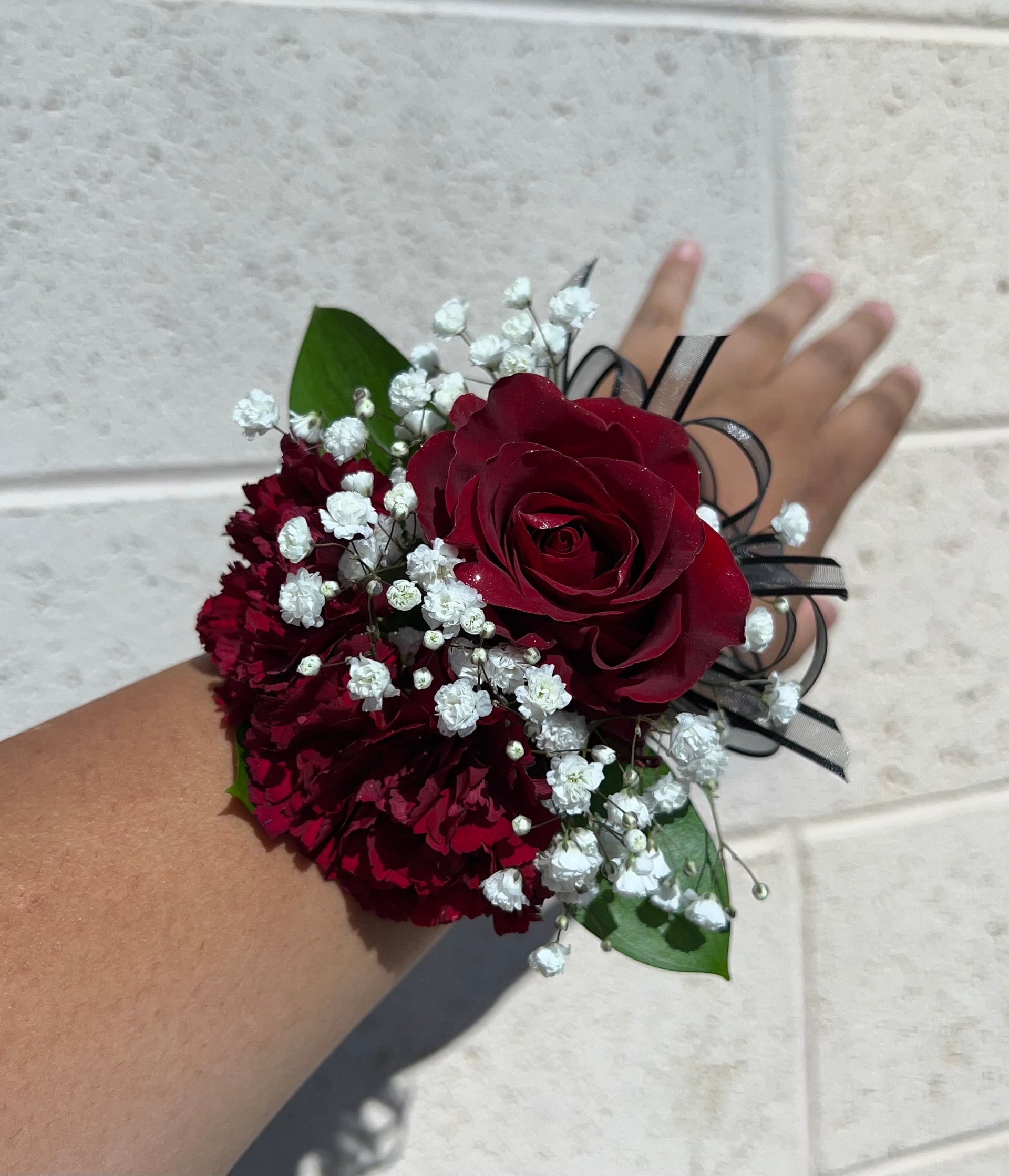 Burgundy Corsage–L \u0026 G Flower Shop, image size:1920x2238