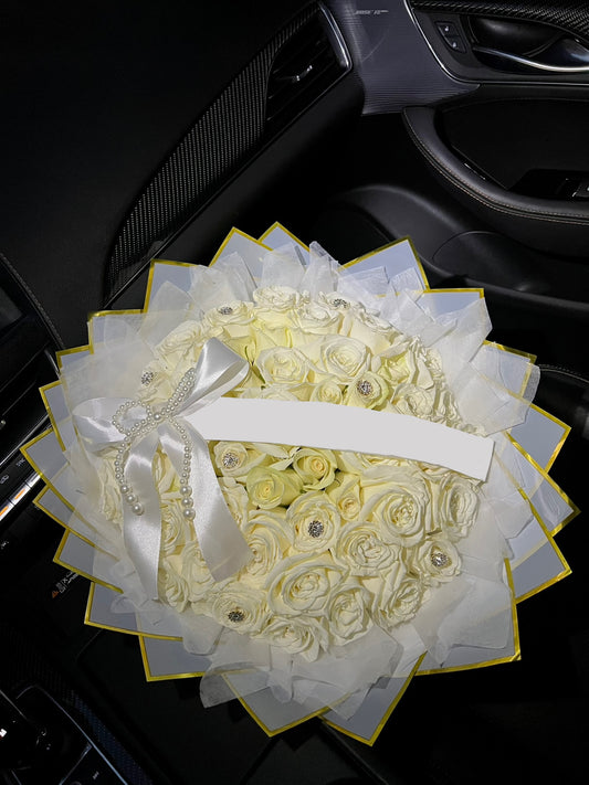 50 Rose Angel Baby Bouquet