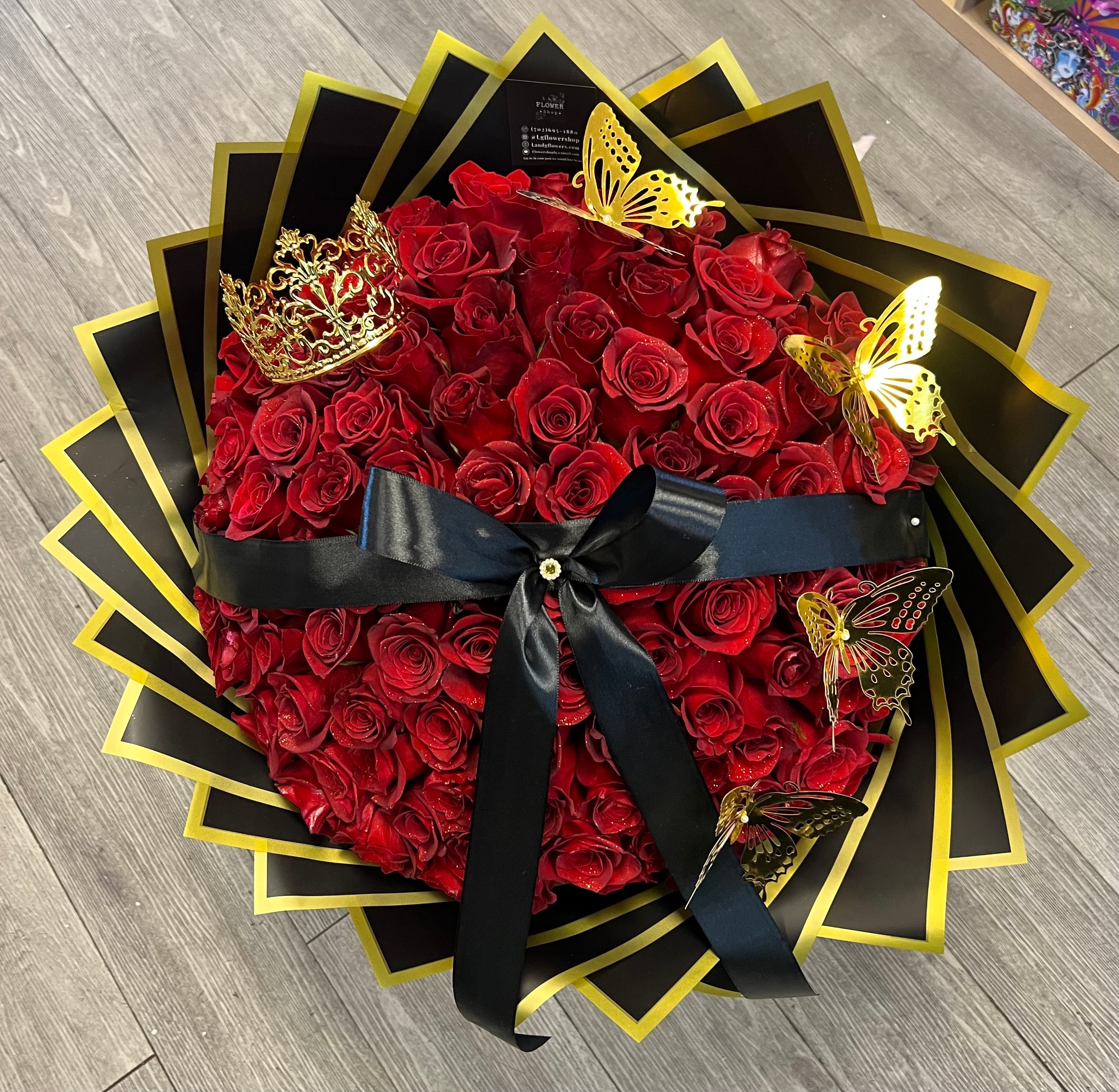 100 Red Rose Ramo–L & G Flower Shop