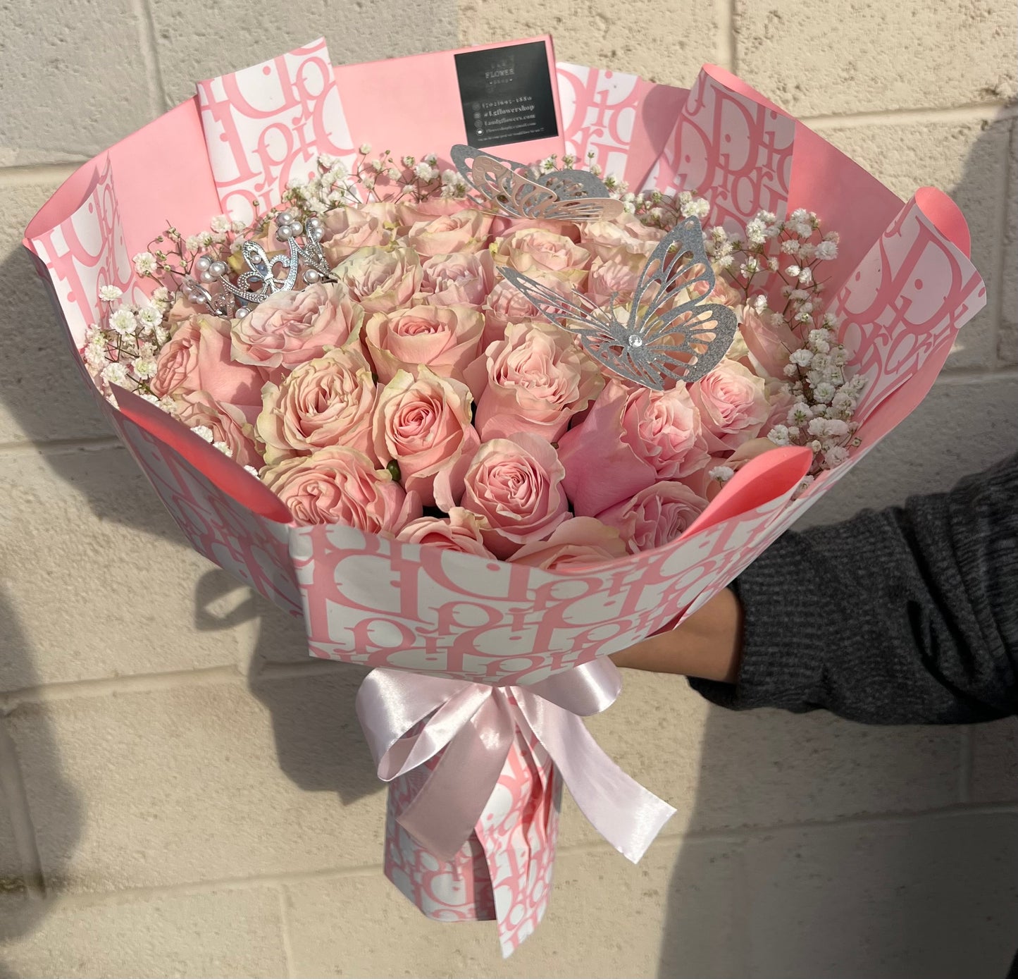 36 Rose Pink Dior Bouquet