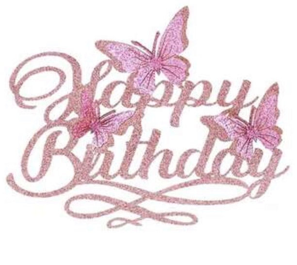 Light pink birthday topper