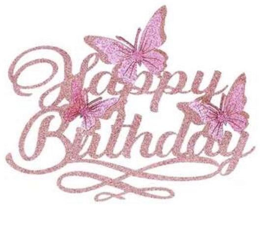 Light pink birthday topper